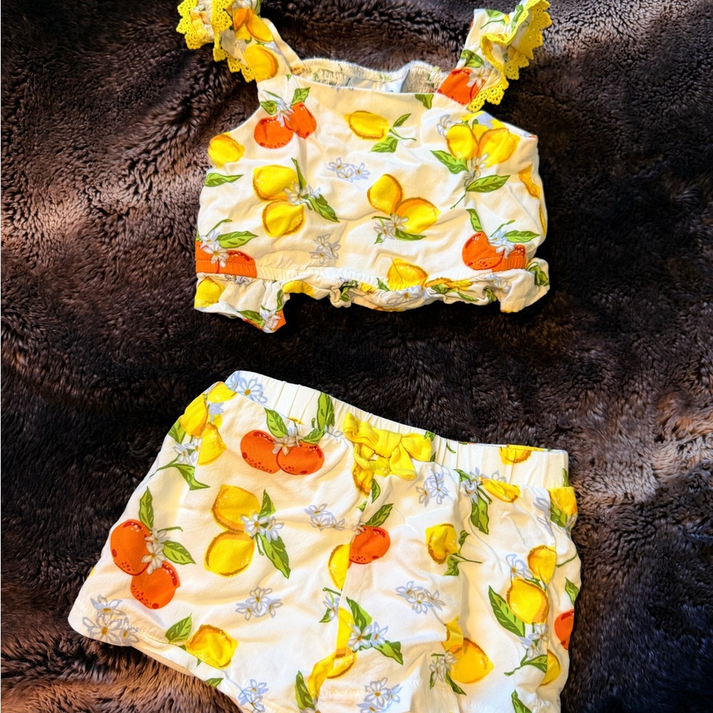 Rare Editions Yellow Fruit Print Set
